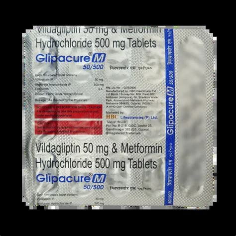 GLIPACURE M 50/500MG TABLET 15'S, Price, Composition & Generic ...