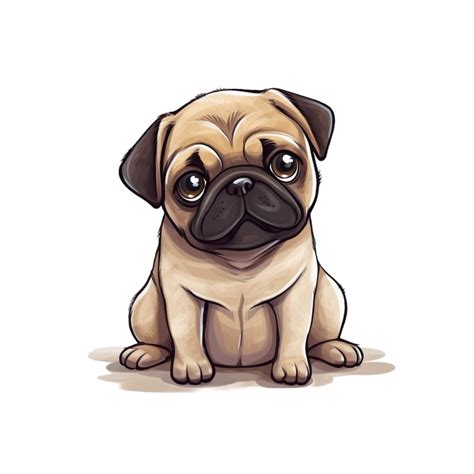 Pug Clipart, AI Generated 23859164 PNG