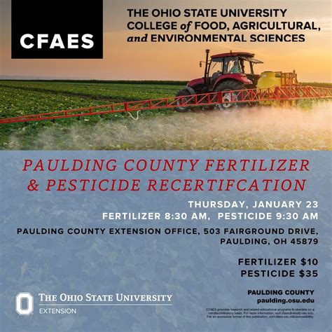 Paulding County Fertilizer and Pesticide Recertification, 503 ...
