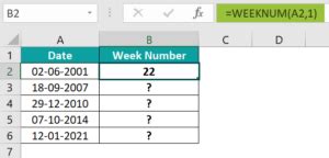 Image result for Excel Week Number Formula