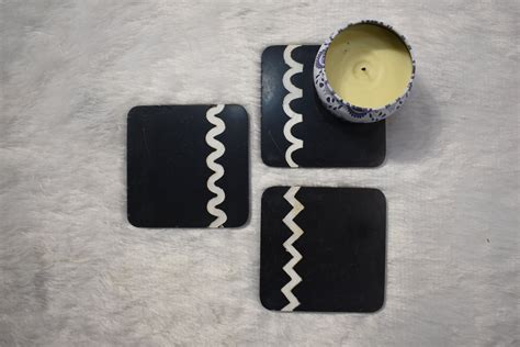 Marble Indian Curves Coasters – Eceramall