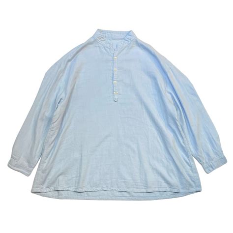 Porter Classic (ポータークラシック) SUVIN GOLD GAUZE STAND COLLAR LONG SMOCK ...