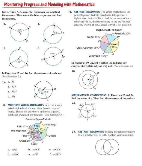 Geometry Unit 10 Test Circles Answer Key Guide