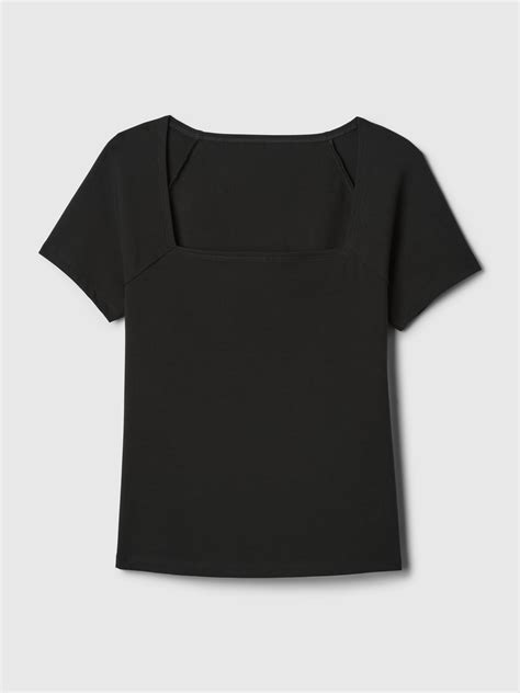 Compact Jersey Square-Neck Shirt | Gap