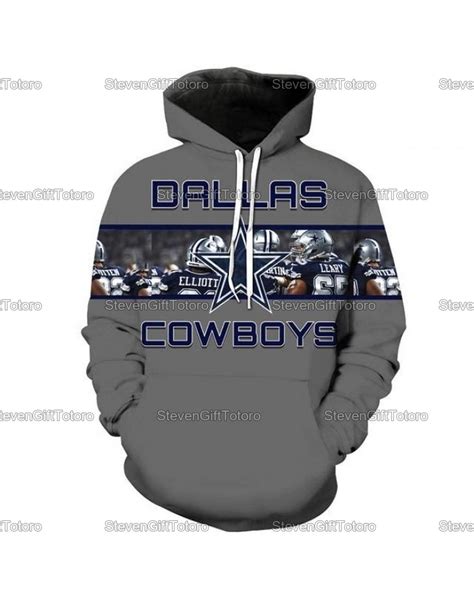 Dallas Cowboys Nfl Logo 3D Printed Pullover Zip Up Hoodie - Bluefink