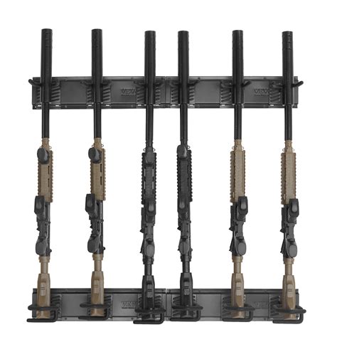 VEVOE Gun Rack 6-Slot Indoor Metal Gun Rack Wall Mount Vertical Rifle ...