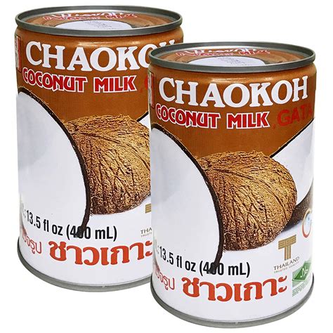 Chaokoh Coconut Milk, 13.53 fl oz ℮ 400 ml, 2 Pack : Amazon.in: Grocery ...