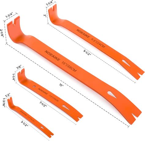 NOEAIKE 4-Pack Flat Pry Bar Set 5.5/7.5/9.5/15 Crowbar India | Ubuy