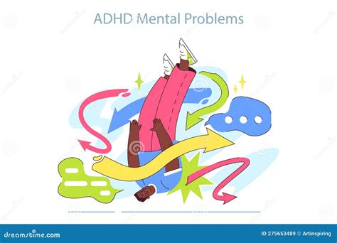 ADHD Symptom. Attention Deficit Hyperactivity Disorder Signs Stock Vector - Illustration of ...