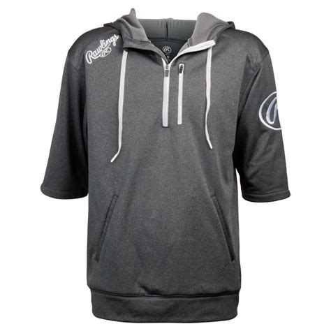 Rawlings Mens Short Sleeve Hoodie - Baseball Bargains