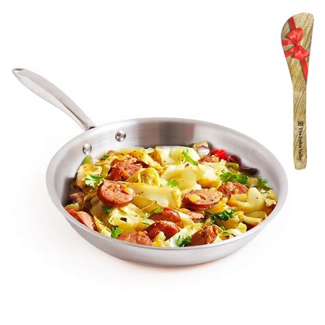 Buy The Indus Valley Triply Stainless Steel Fry Pan with Free Wooden ...