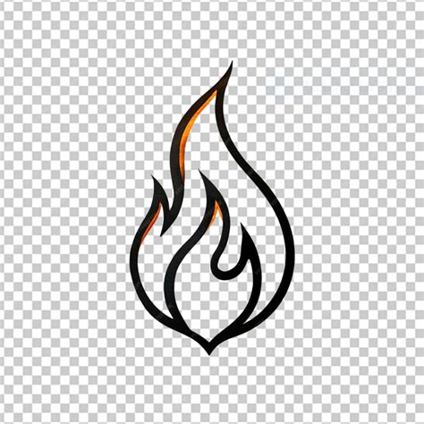 Premium PSD | Fire flame in outline png