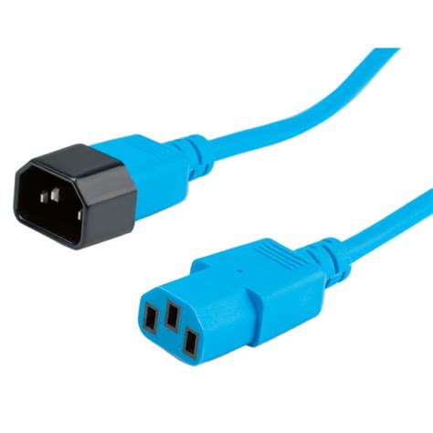 19.08.1522-25 Roline | Roline Straight IEC C14 Plug to Straight IEC C13 ...