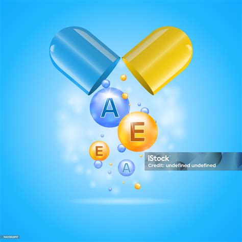 Vitamins A And E Pharmaceutical Banner Template Stock Illustration - Download Image Now ...