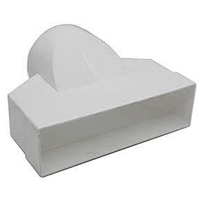 Kair Ducting Adaptor 204mm x 60mm to 100mm - 4 inch Rectangular to ...