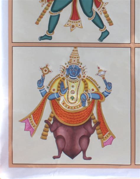 Buy 7 Avatars of Lord Vishnu Handmade Fine Quality Painting on Cloth ...