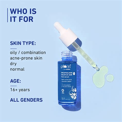 Plum 2% Encapsulated Salicylic Acid Anti-Acne Face Serum, 30 ml ...