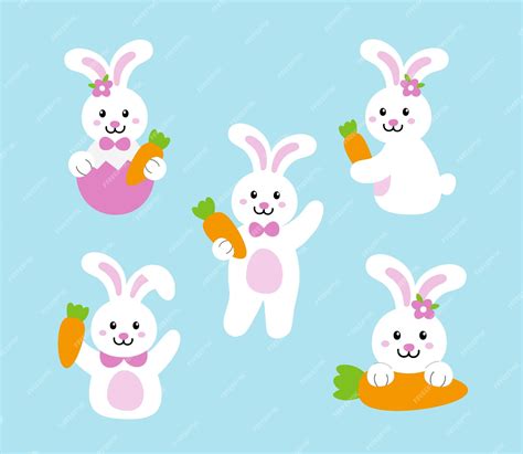 Premium Vector | Cute Easter bunny vector