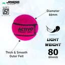 Jaspo Activo Tennis Cricket Ball, 66mm, Wool Felt, 80g, High Bounce ...