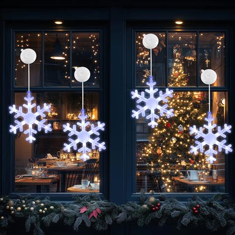 Amazon.com : 7 * 5Inch Christmas Window Lights Decor, Battery Operated ...