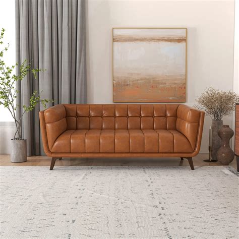 Louis Leatherette Sofa For Living Room - Brown – TORQUE INNOVATIONS ...