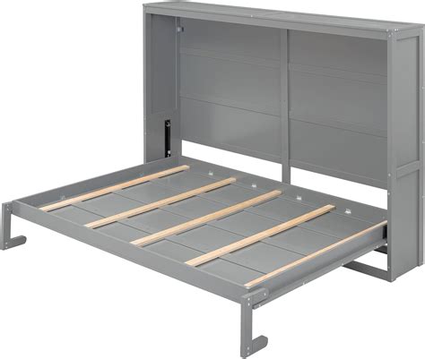 Harper & Bright Designs Queen Size Murphy Bed Frame, Foldable Cube ...