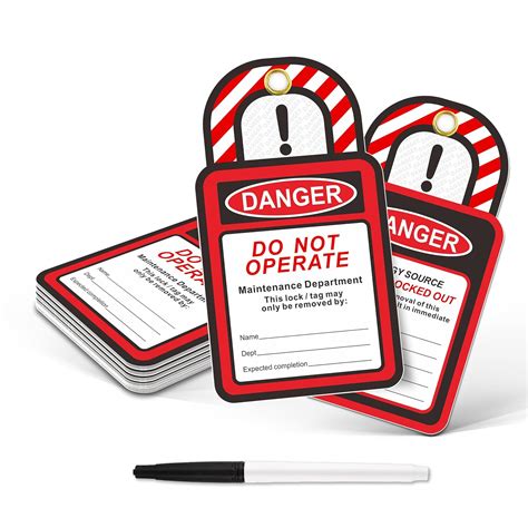 Lockout Tagout Tags - 25 Pack Danger Do Not Operate Lockout Tags, 30 ...