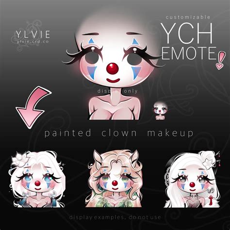 YCH Painted Clown Makeup Emote for Discord&twitch - Etsy