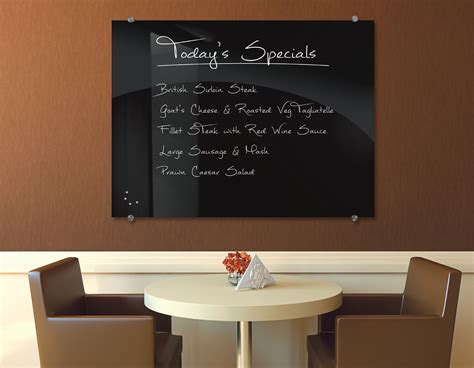 balt 84065 Visionary Black Magnetic Glass Dry Erase Whiteboard ...