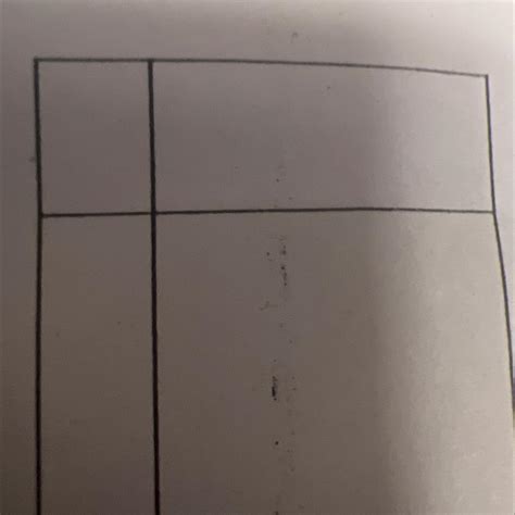The diagram shows a square being divided into four rectangles. Of the ...