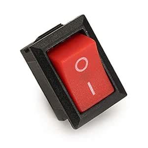 SRS 6A Copper Boat Rocker Switch 2-Pin Plastic Button On/Off Spst 10Pcs ...