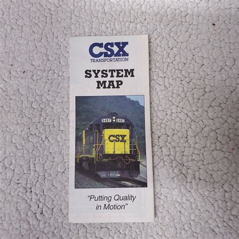 CSX System Railroad Map 1995 | #4567537149