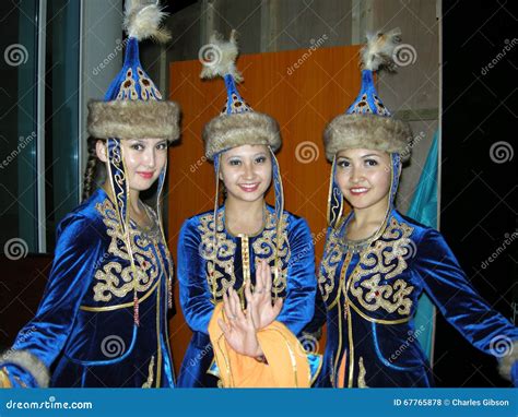 Kazakh girls editorial stock photo. Image of cultural - 67765878