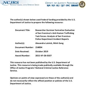 Fillable Online Analysis of San Francisco Police Department Incident ...