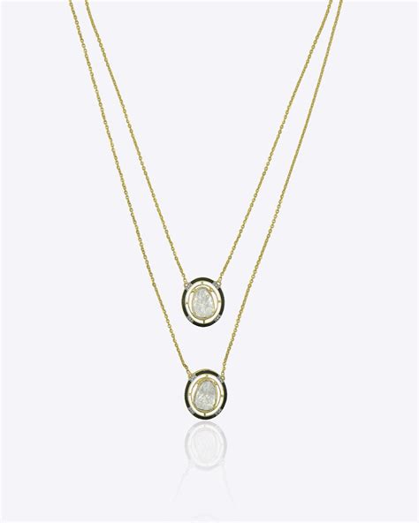 Moonlit Mirage Necklace | Layered in 14K Gold with Diamonds – Polki ...