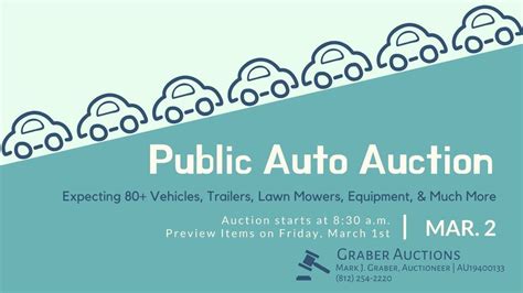 Public Auto & Equipment Auction ~ March 2, 1382 S State Road 257 ...