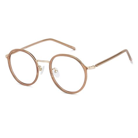 Buy Gold Brown Transparent Brown Full Rim Round Lenskart Air LA Air ...