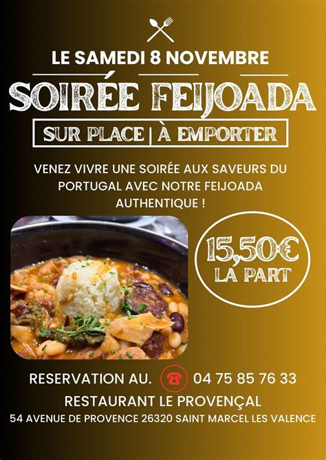 Soirée feijoada, 54 avenue de provence, Saint-Marcel-lès-Valence, Saint ...