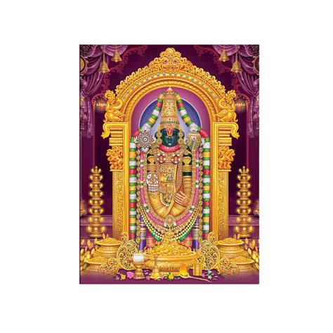 Lord Tirupati Balaji with colorful Canvas photo frame for home and off ...