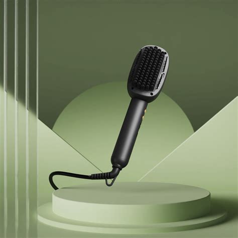 Hair Straightening Brush | Fast Heat Up & Anti-Burn Bristles