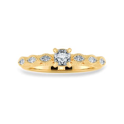 Jewelove™ Rings Women's Band only / VVS G 0.30cts. Cushion Cut ...
