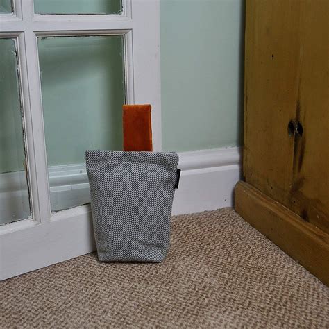 Buy McAlister Textiles Grey & Orange Luxury Unfilled Fabric Doorstop ...