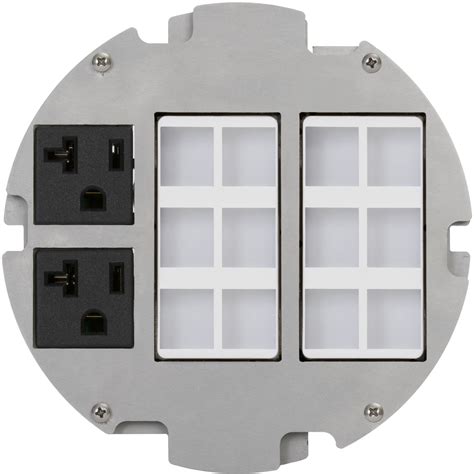 Poke-thru 6" Core Drill Box Recessed 2 Power, 12 Keystone - Stainless ...
