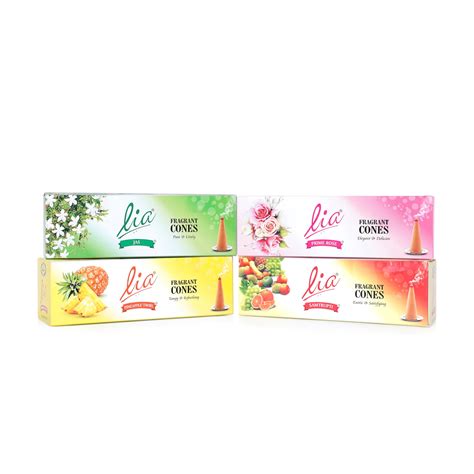 Cycle Pure Lia Incense Cones Combo Pack of 4 Fragrances (256N, 64 Cones ...