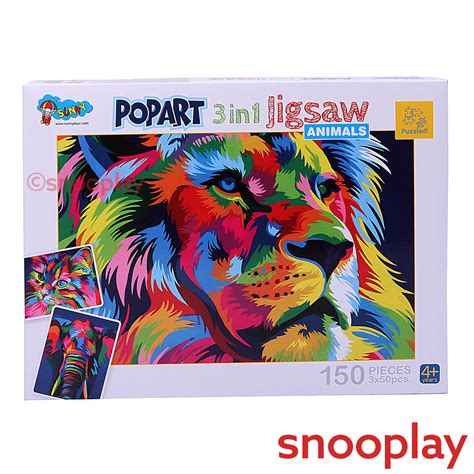 Buy 3 in 1 Pop Art Jigsaw Puzzle - 150 Pieces (4-8 Years) on Snooplay India