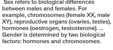 What does male and female mean in most of the biology? Are these terms ...