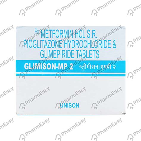 Glimison Mp2 Strip Of 15 Tablets: Uses, Side Effects, Price & Dosage ...