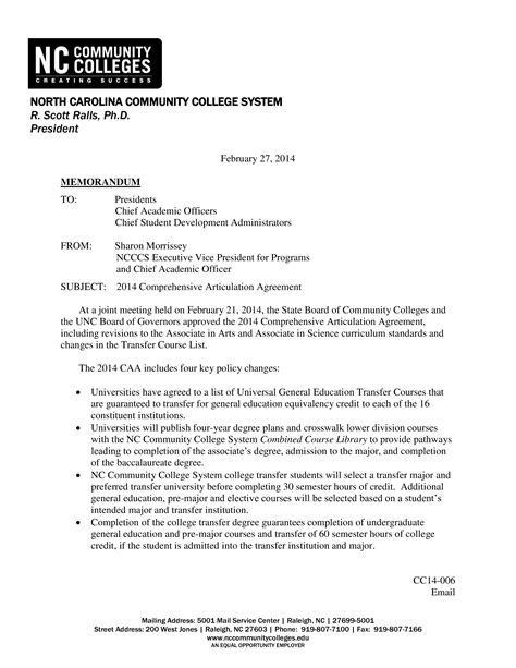 Comprehensive Articulation Agreement