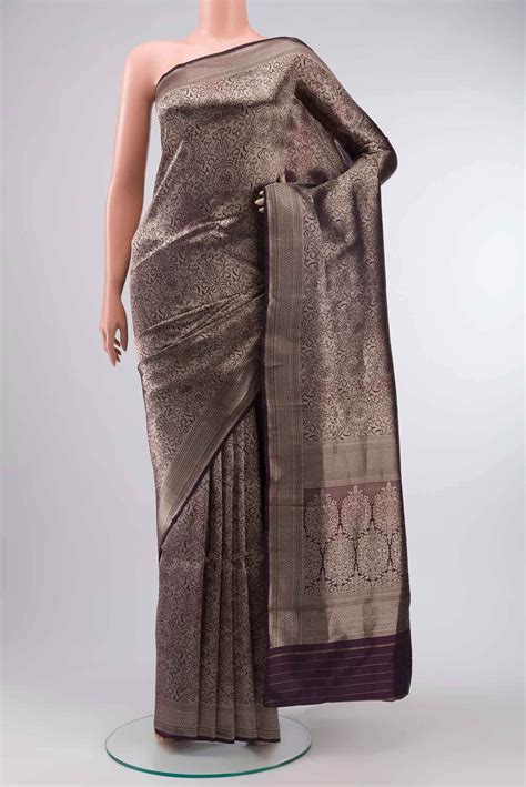 Violet Banarasi Silk Saree – Nalli Silk Sarees Pvt Ltd