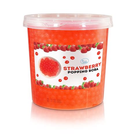 Popping Boba | Strawberry Popping Boba | TOP CREAMERY